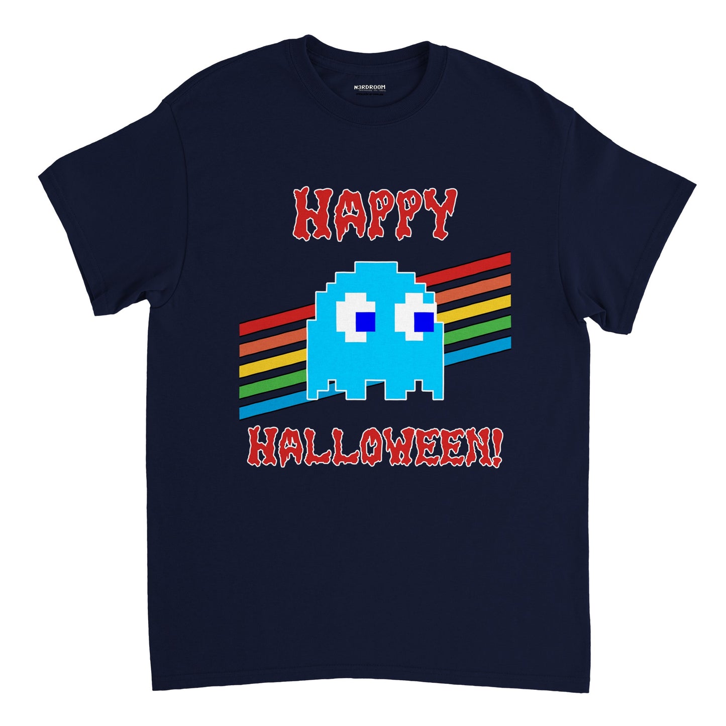 Nerdiges Unisex T-Shirt: Happy Halloween - Cyan Ghost