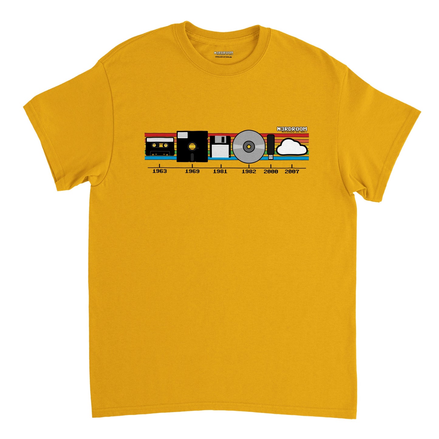 Nerdiges Unisex T-Shirt: Media-Evolution
